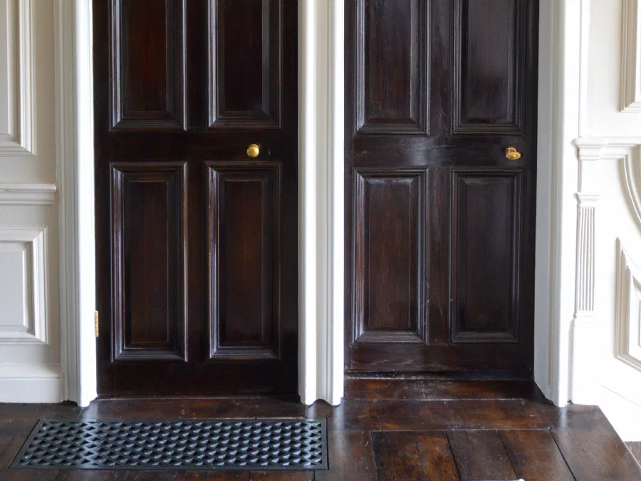 Original Georgian doors with new surrounding panelling
