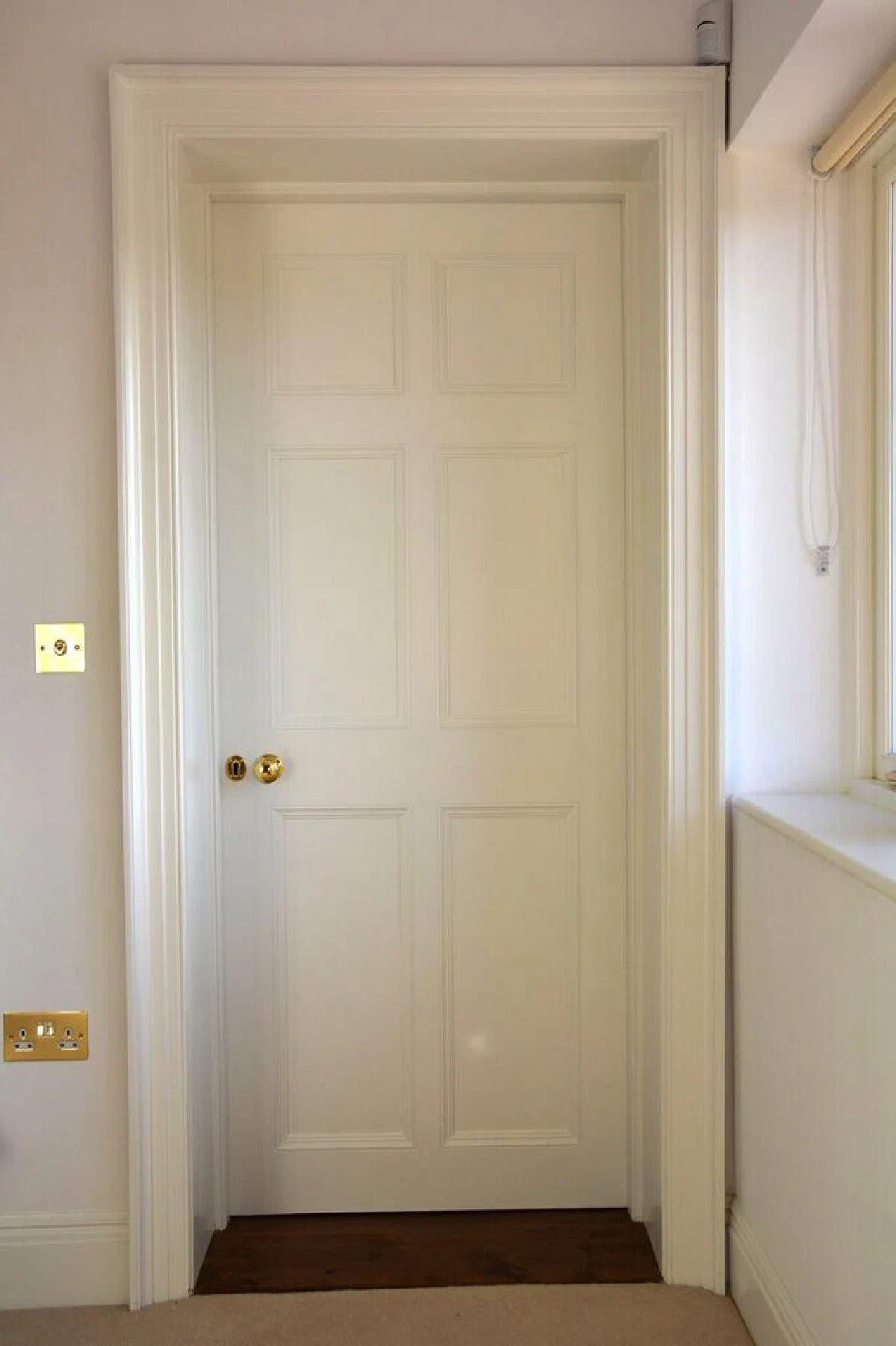 Painted panelled door