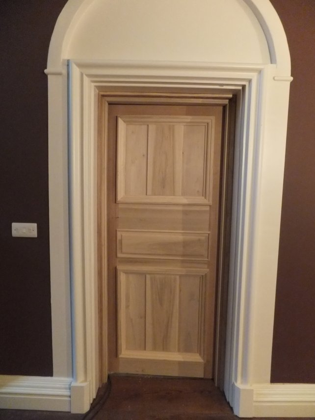 tulipwood door with bolection moulding