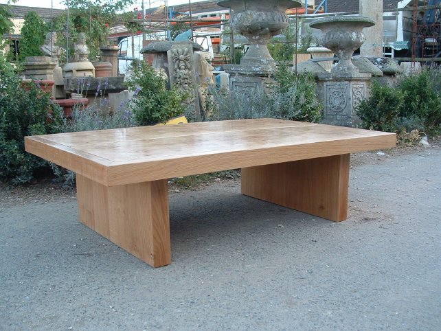 solid oak dining room table