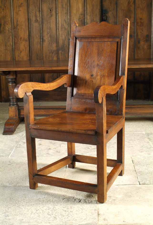 chair with shaped crest rail