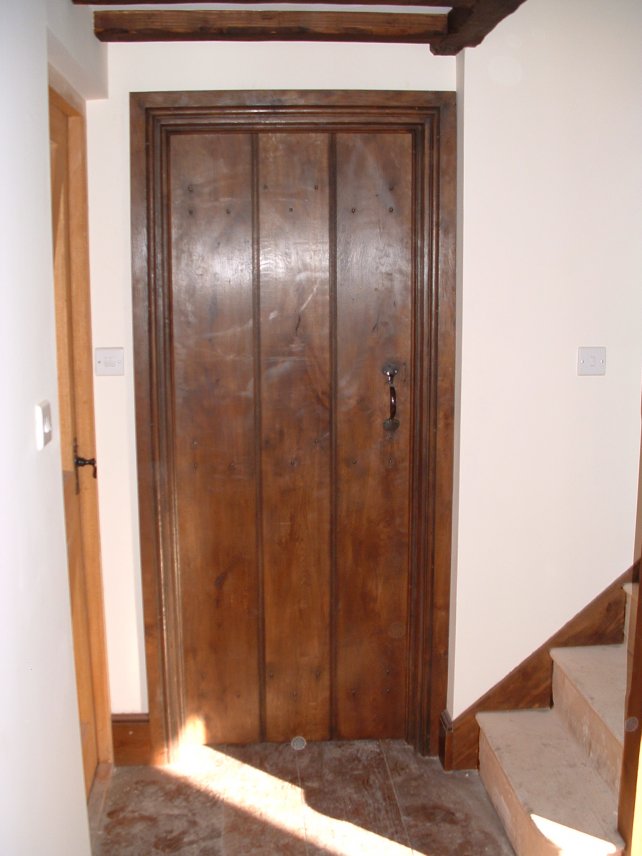 wide oak planked door