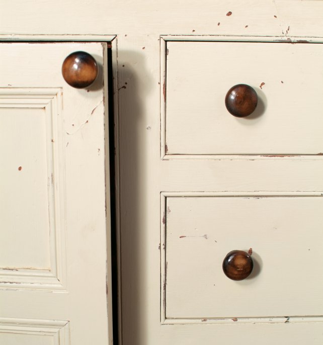 detailing of our distressed, aged and painted finish