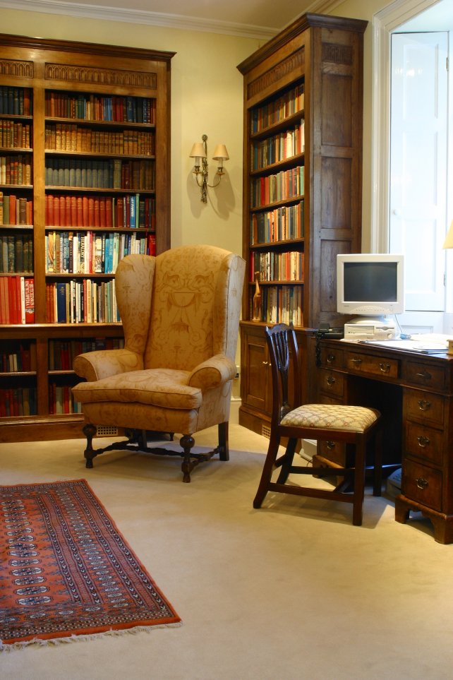 Oak bookcase with solid back boards