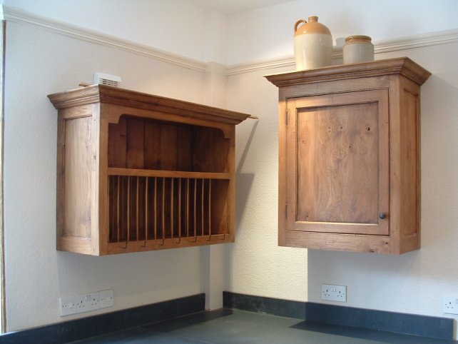 solid oak plate rack