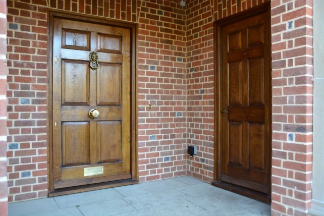 6 paneled oak front doors