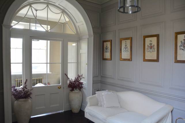 Painted 18th century Georgian Panelling, Panelled Hallway