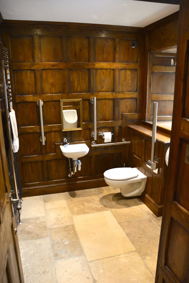 tudor style full height period panelling to a bathroom