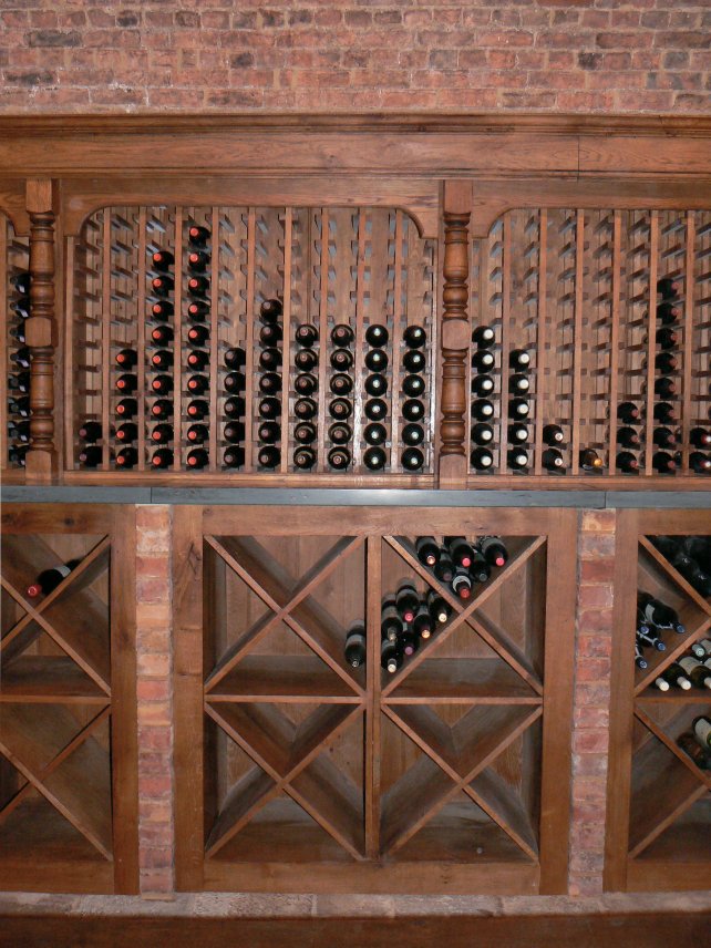 oak wine racks
