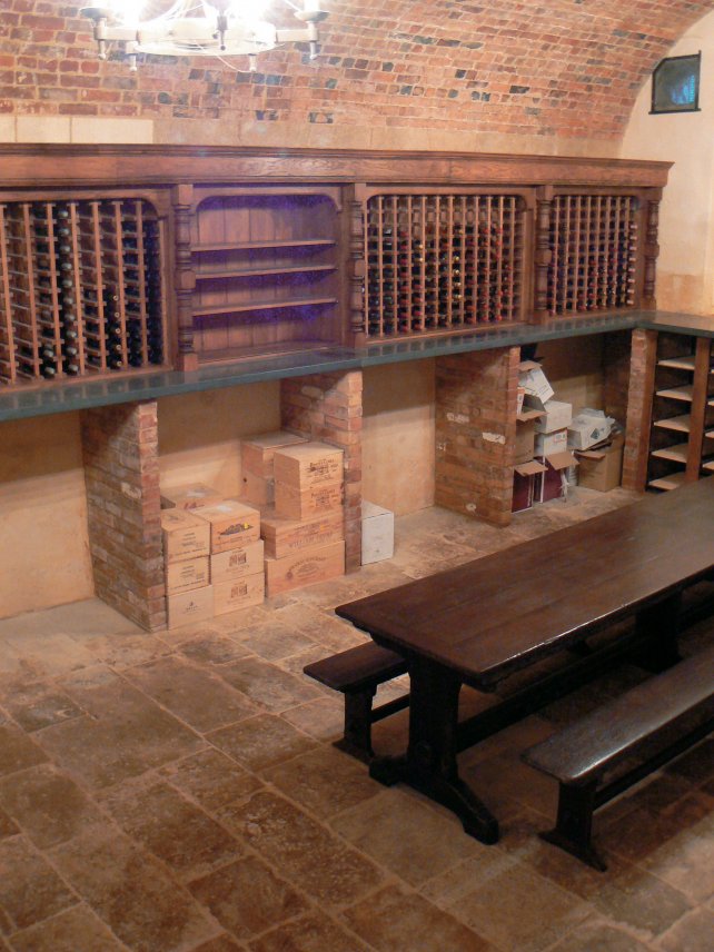 bespoke oak wine cellar