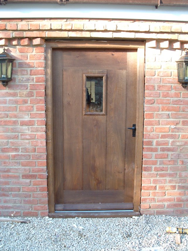 back door and frame in oak